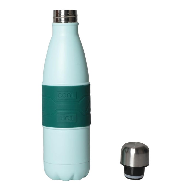 Bister Insulated Stainless Steel Water Bottle Tempsheild Technology 24Hrs Cold 12 Hrs Hot BPA Free Leak Proof Colder Hotter Longer 350 Ml Mat Green/Light Blue - Image 4